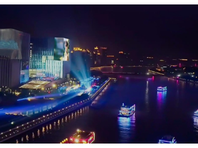 廣州國(guó)際媒體港西港樓體LED電子屏廣告