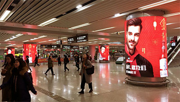 深圳北站立柱LED套裝廣告 深圳北站立柱LED套裝廣告