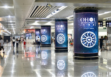 深圳北高鐵站立柱LED廣告 深圳北高鐵站立柱LED廣告