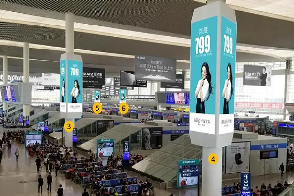 高鐵站廳廣告案例圖